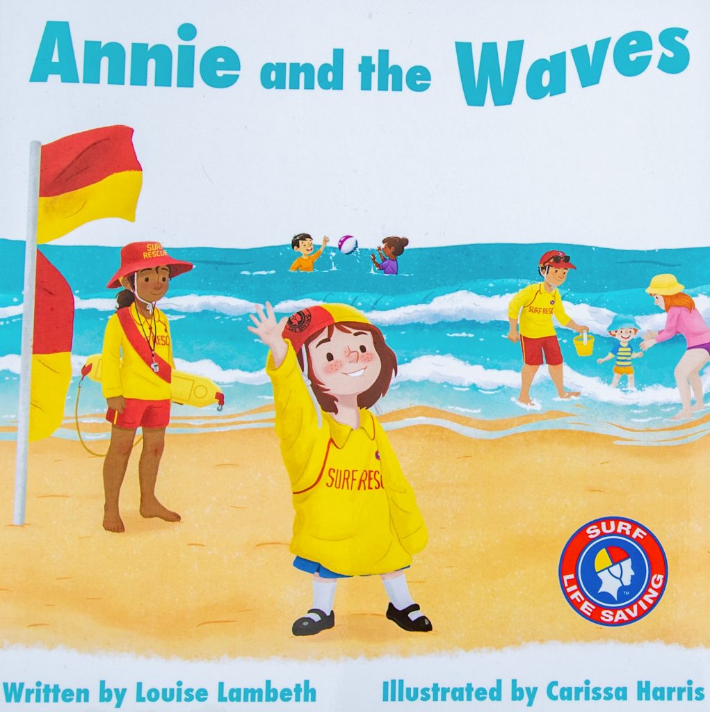 Book Cover showing a little girl and a surf lifesaver